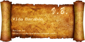 Vida Barabás névjegykártya